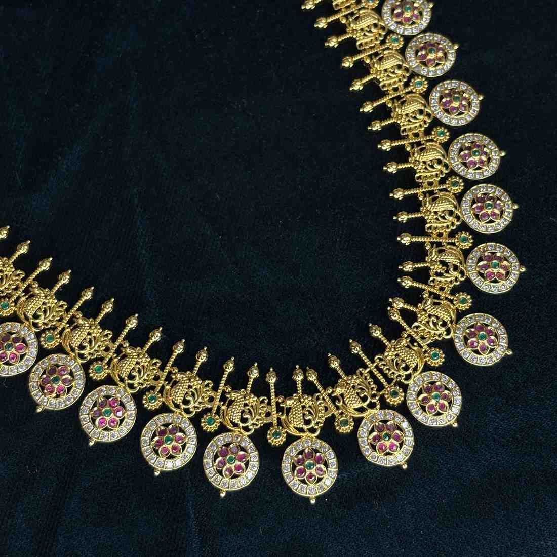 Premium Quality Haram Designed with AD stones Buttapusalu comes with matching earrings H0042-CJ86