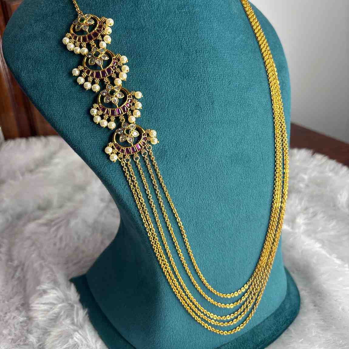 Premium Quality 5 Layer Chain 31 inch long chain with Mogappu H0044-CS80