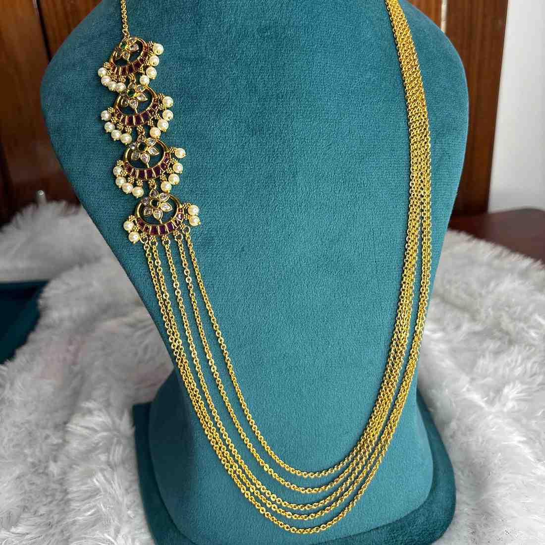 Premium Quality 5 Layer Chain 31 inch long chain with Mogappu H0044-CS80