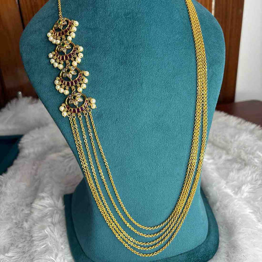Premium Quality 5 Layer Chain 31 inch long chain with Mogappu H0044-CS80