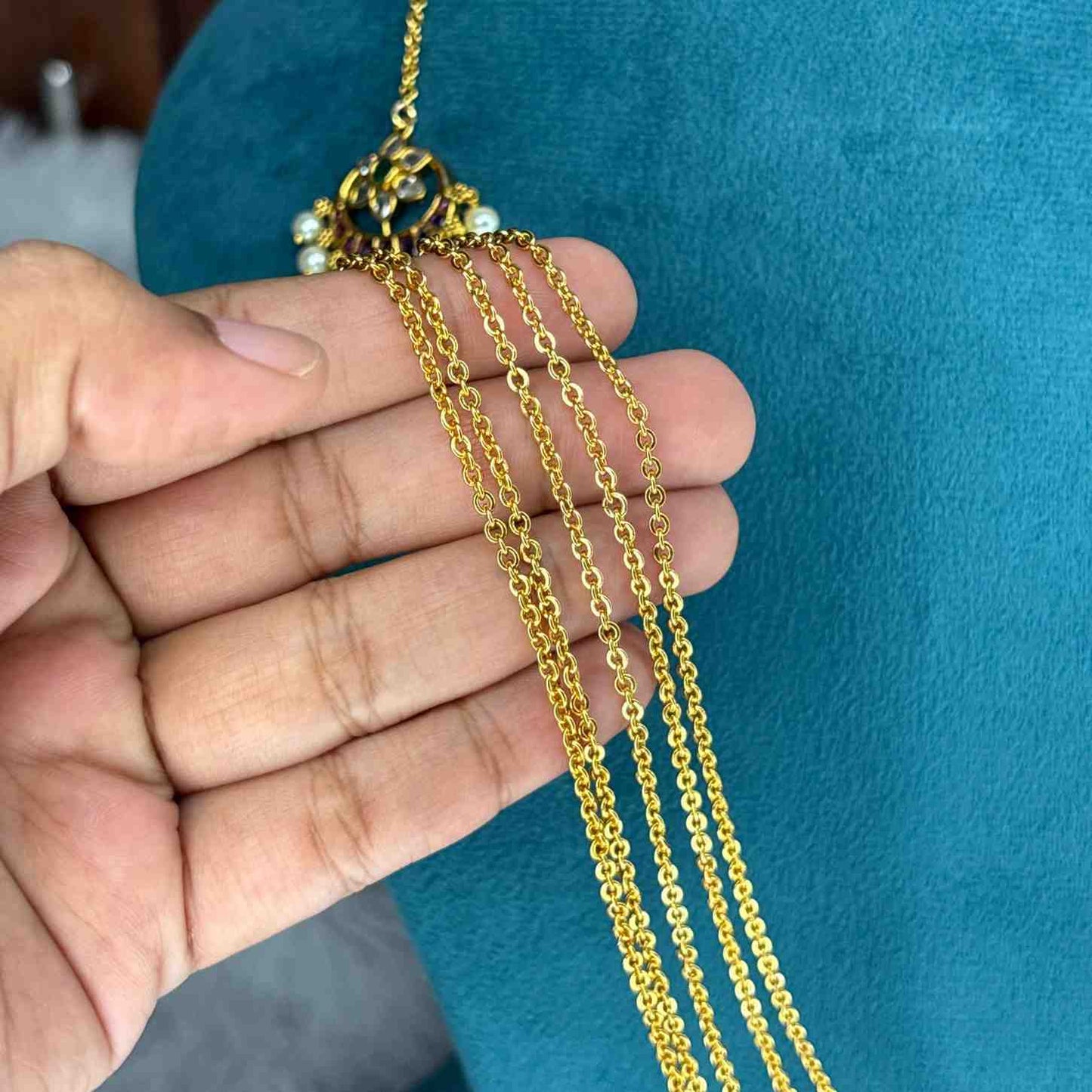 Premium Quality 5 Layer Chain 31 inch long chain with Mogappu H0044-CS80