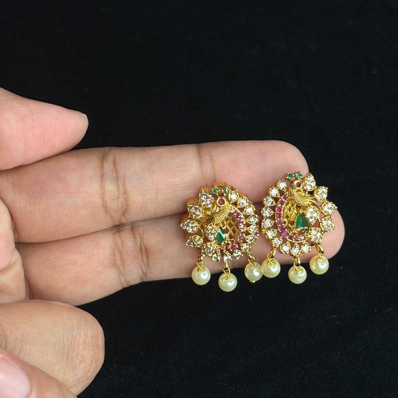 Premium Quality Peacock Necklace with Removeable locket comes with matching Jhumka N0184-CS260