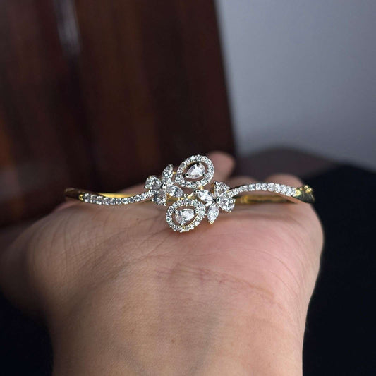 Premium Quality Rhodium Finish Ad Stone Bracelet Bangle K0024-CS31