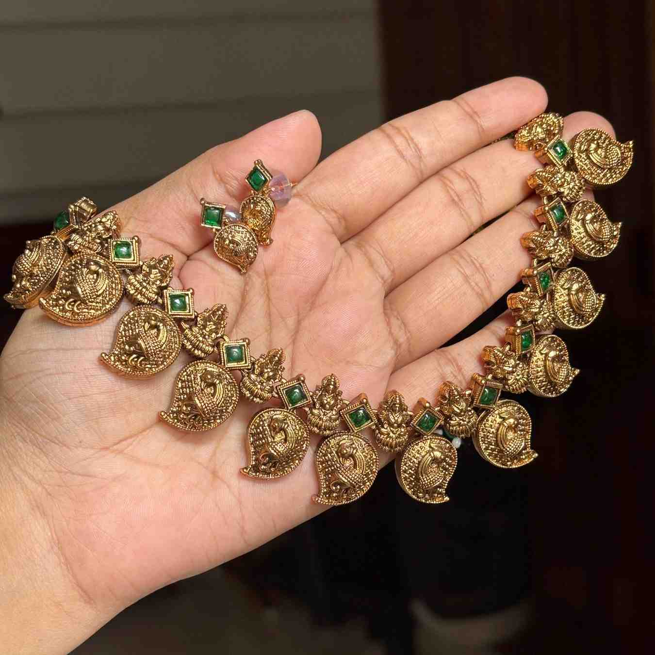Matte finish Manga Lakshmi Necklace N0219-CJ21