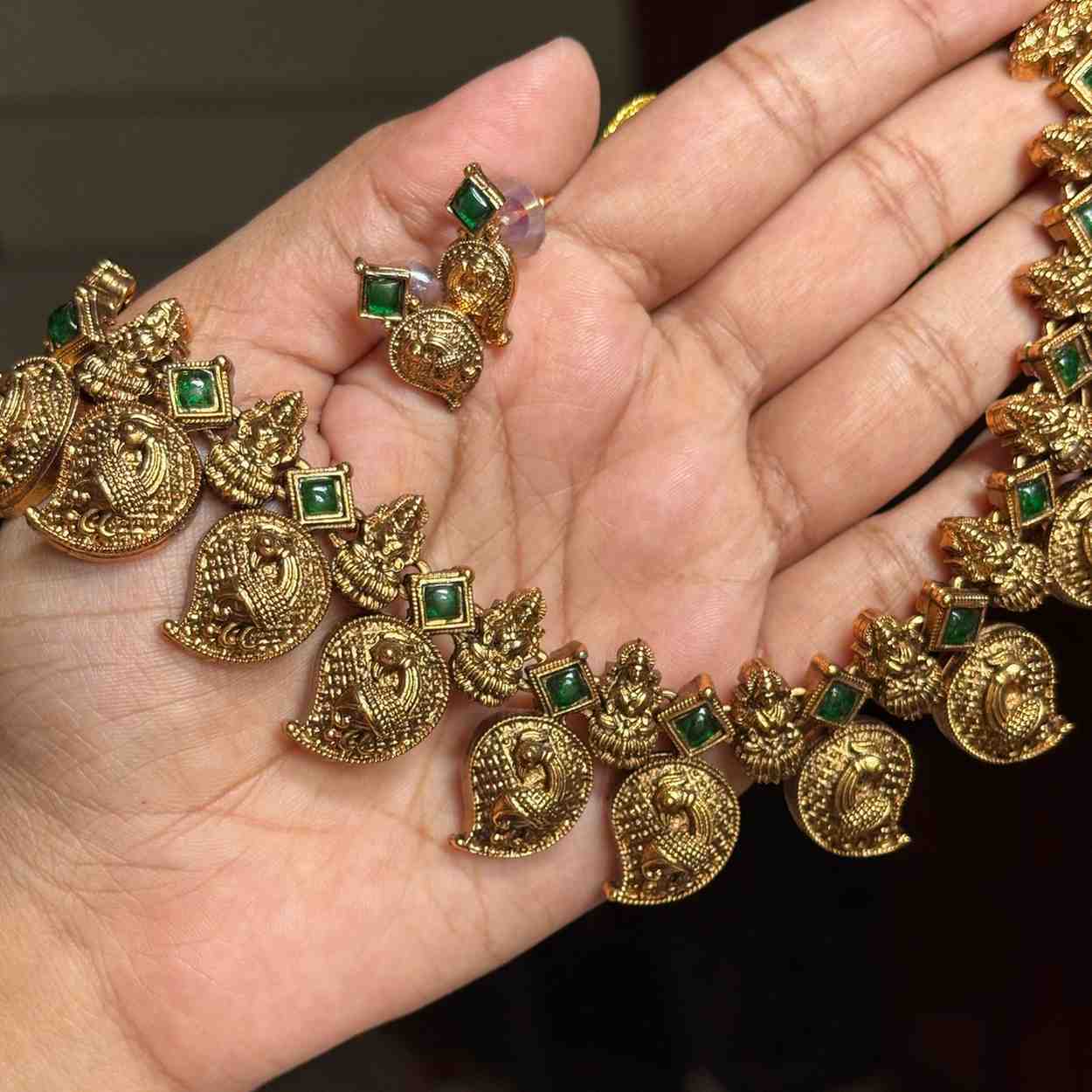 Matte finish Manga Lakshmi Necklace N0219-CJ21