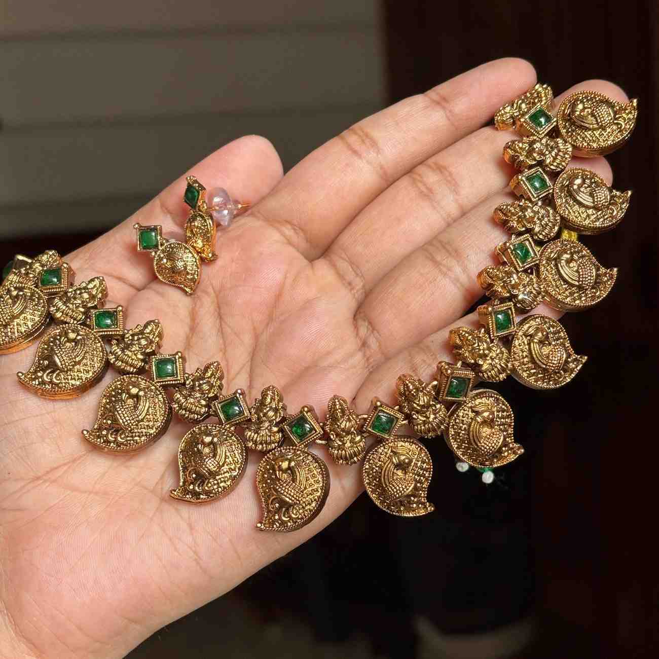 Matte finish Manga Lakshmi Necklace N0219-CJ21