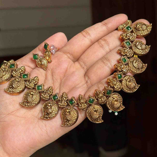 Matte finish Manga Lakshmi Necklace N0219-CJ21
