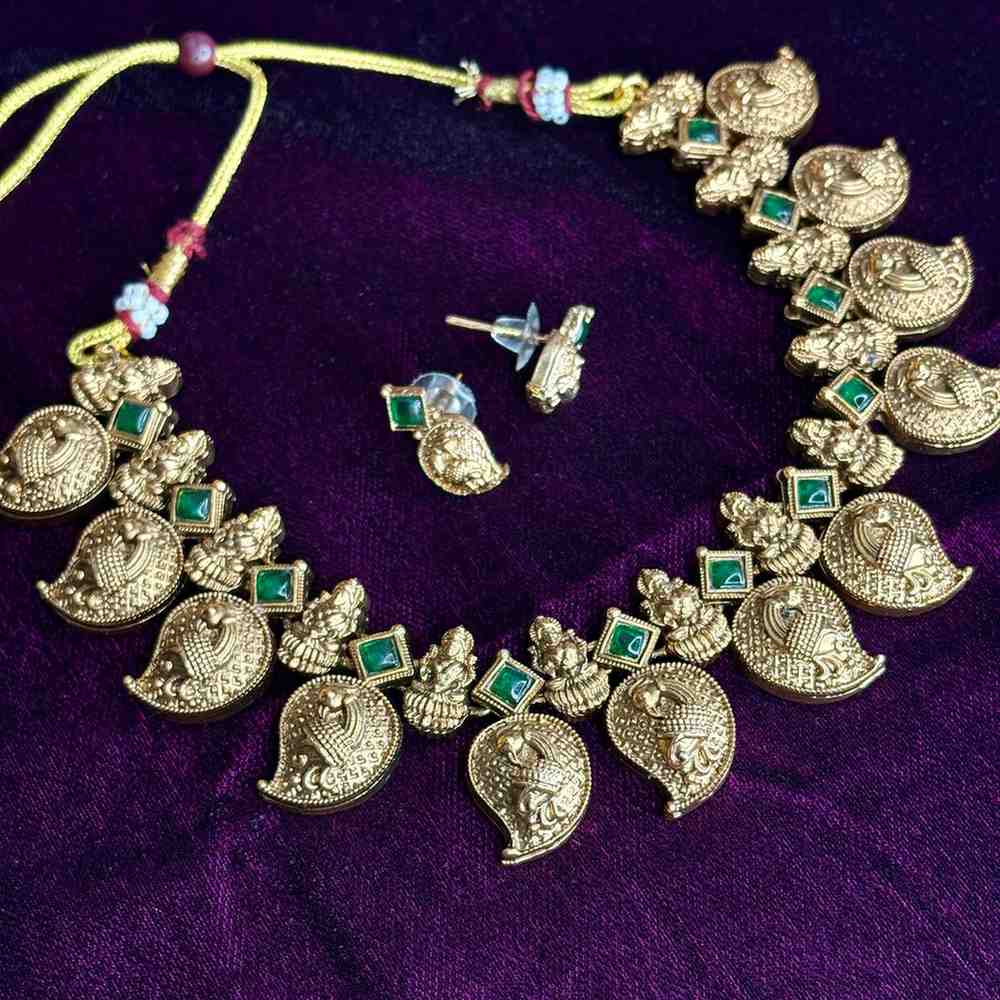 Matte finish Manga Lakshmi Necklace N0219-CJ21