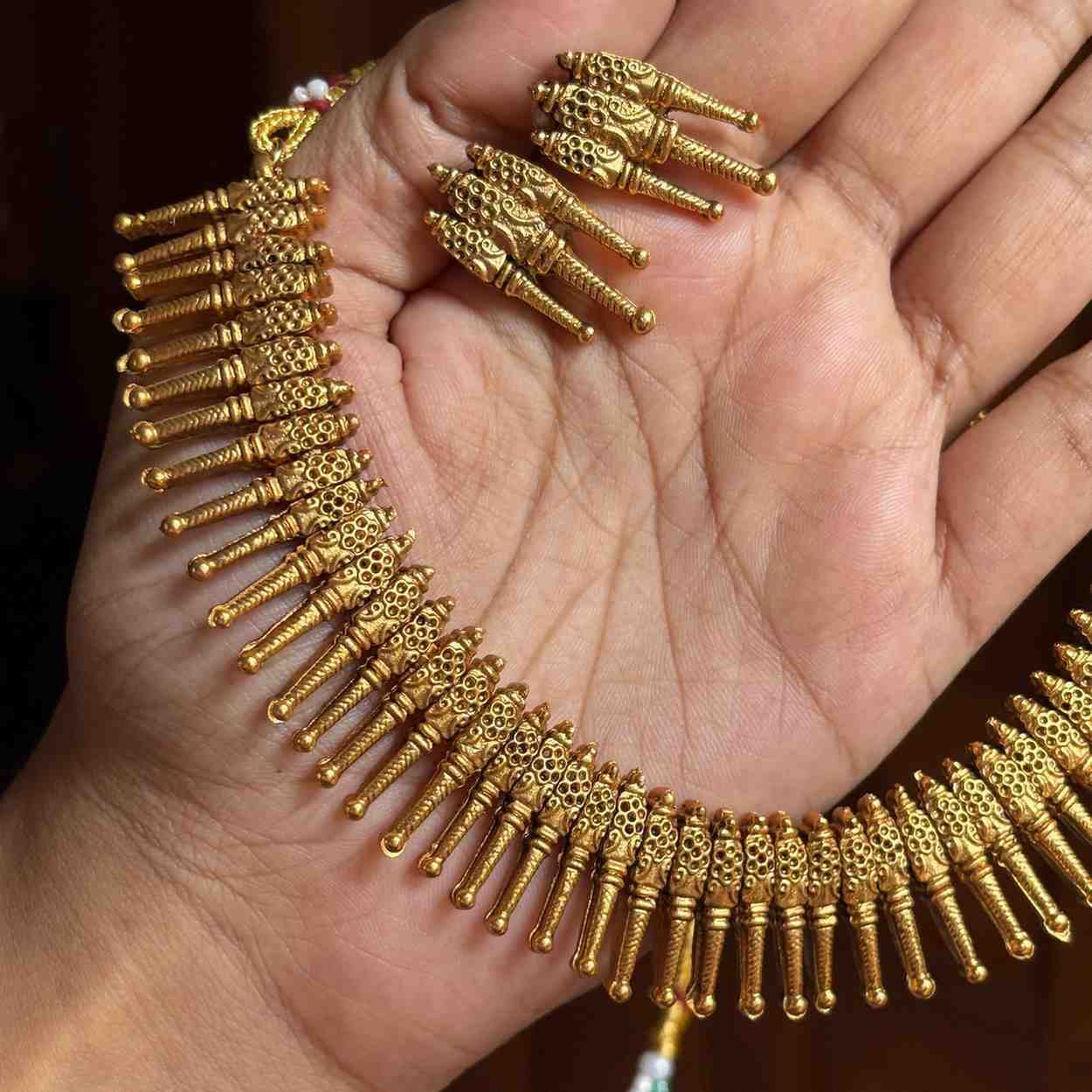 Premium Matte Finish Mulla Poov necklace N0216-CJ20