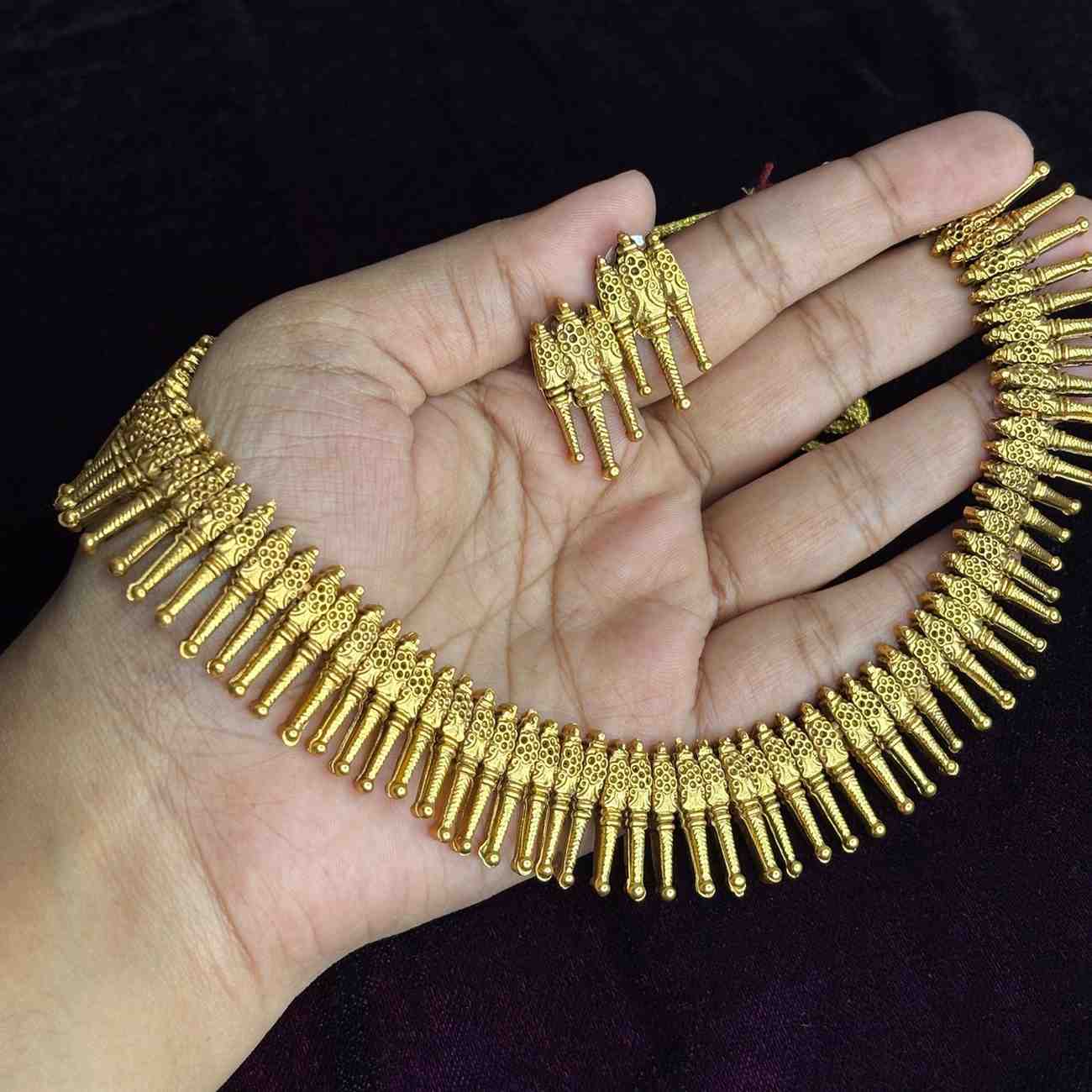Premium Matte Finish Mulla Poov necklace N0216-CJ20