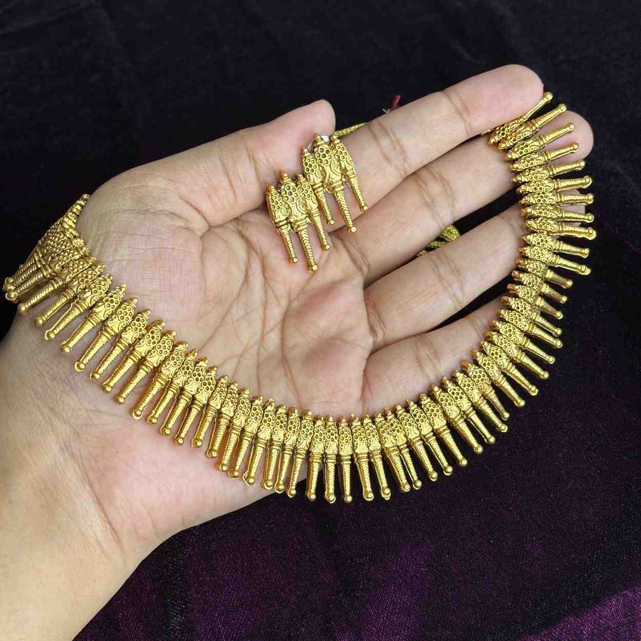 Premium Matte Finish Mulla Poov necklace N0216-CJ20