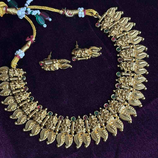 Matte finish Lakshmi Manga Necklace N0217-CJ21