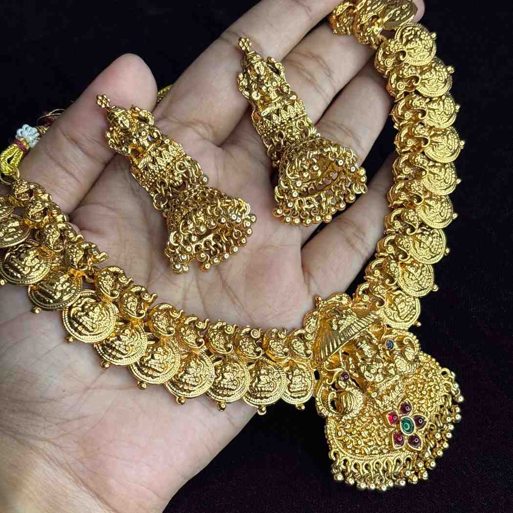 Matte finish Lakshmi Necklace N0215-CJ31