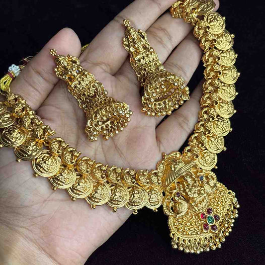 Matte finish Lakshmi Necklace N0215-CJ31