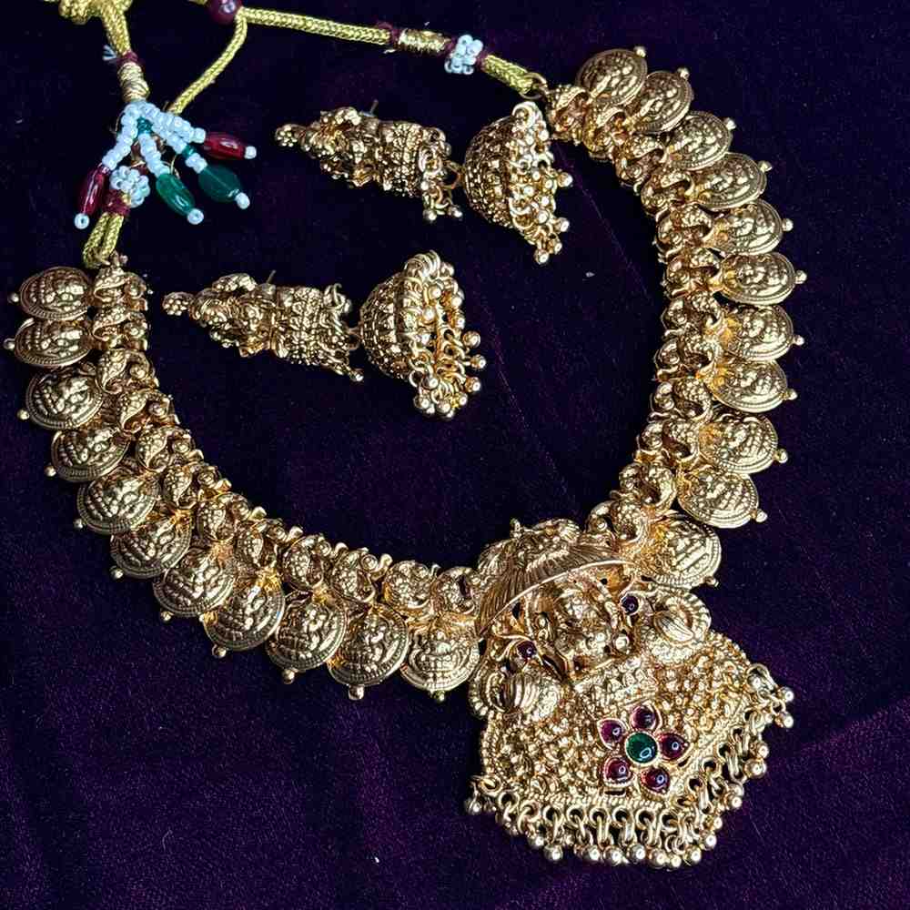 Matte finish Lakshmi Necklace N0215-CJ31