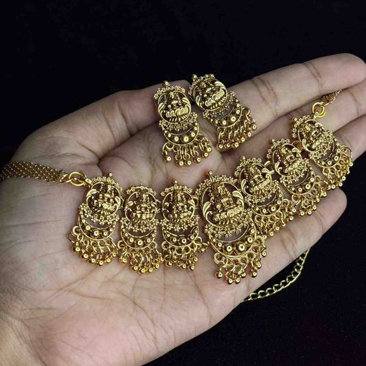 Matte finish Lakshmi Chocker/ Necklace N0214-CJ17