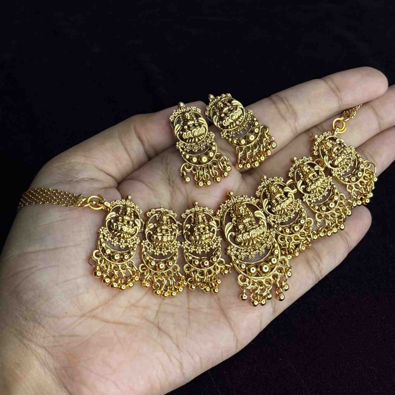 Matte finish Lakshmi Chocker/ Necklace N0214-CJ17