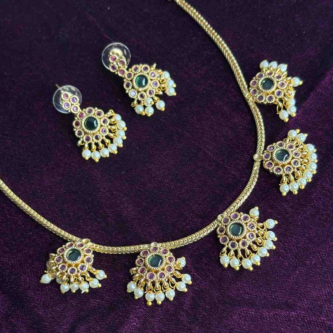 Premium Quality Kemp Flower Necklace N0199-CJ30