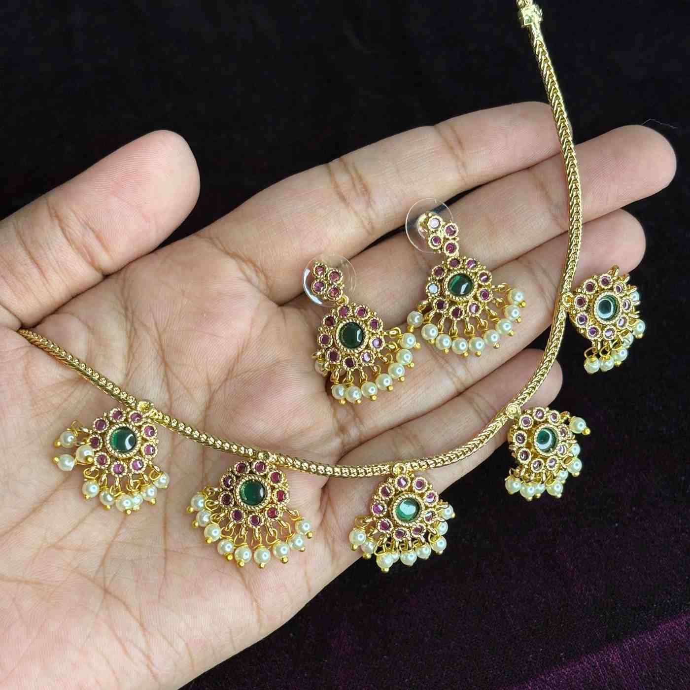 Premium Quality Kemp Flower Necklace N0199-CJ30