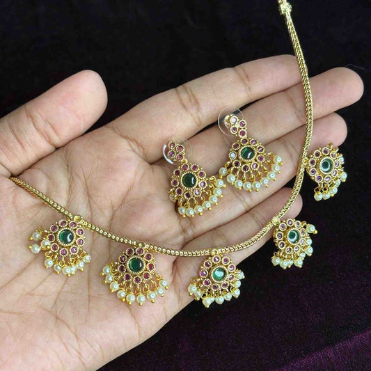 Premium Quality Kemp Flower Necklace N0199-CJ30
