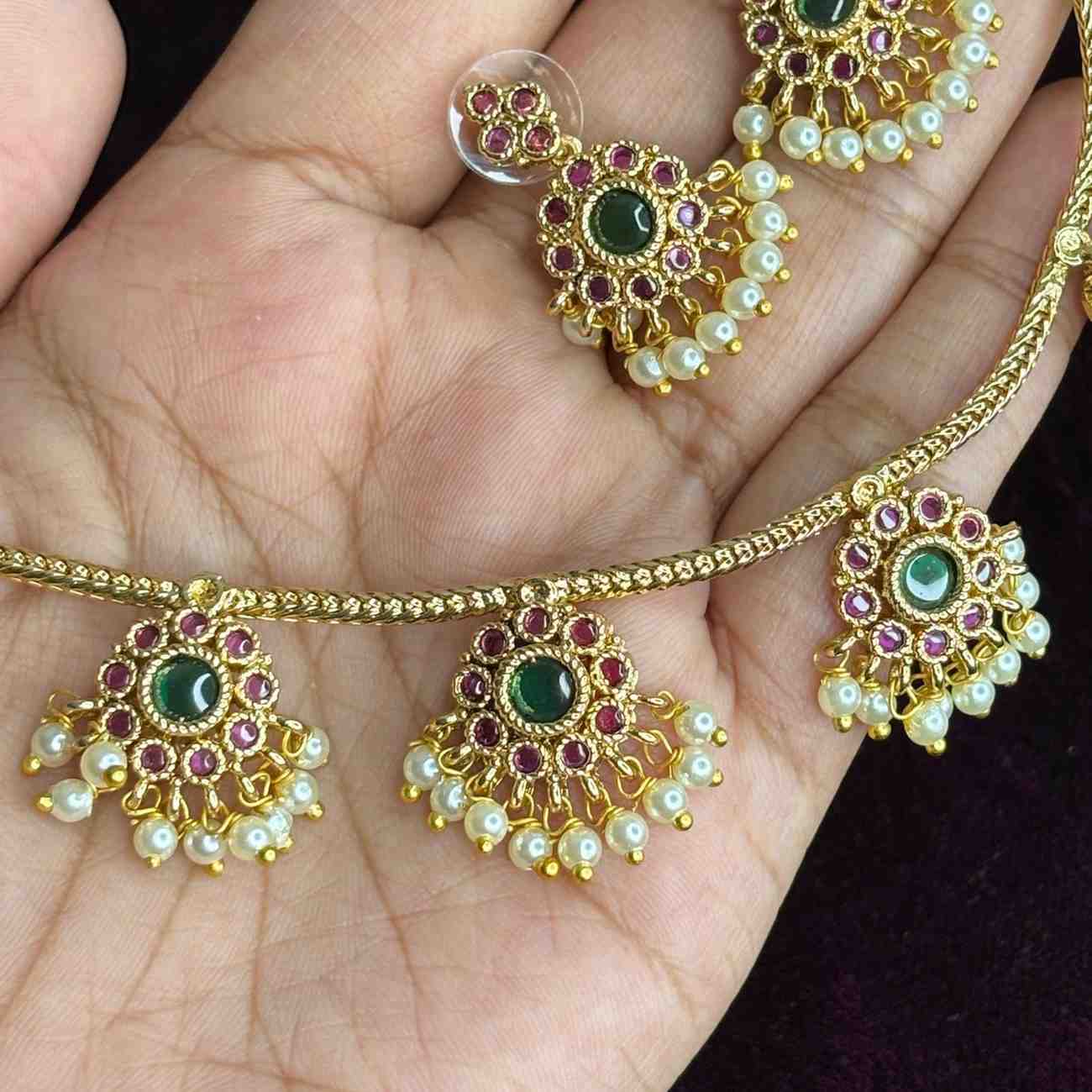 Premium Quality Kemp Flower Necklace N0199-CJ30