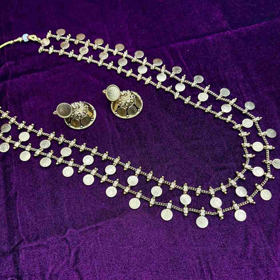 Two Layer Coin Haram with jhumka H0054-CJ60