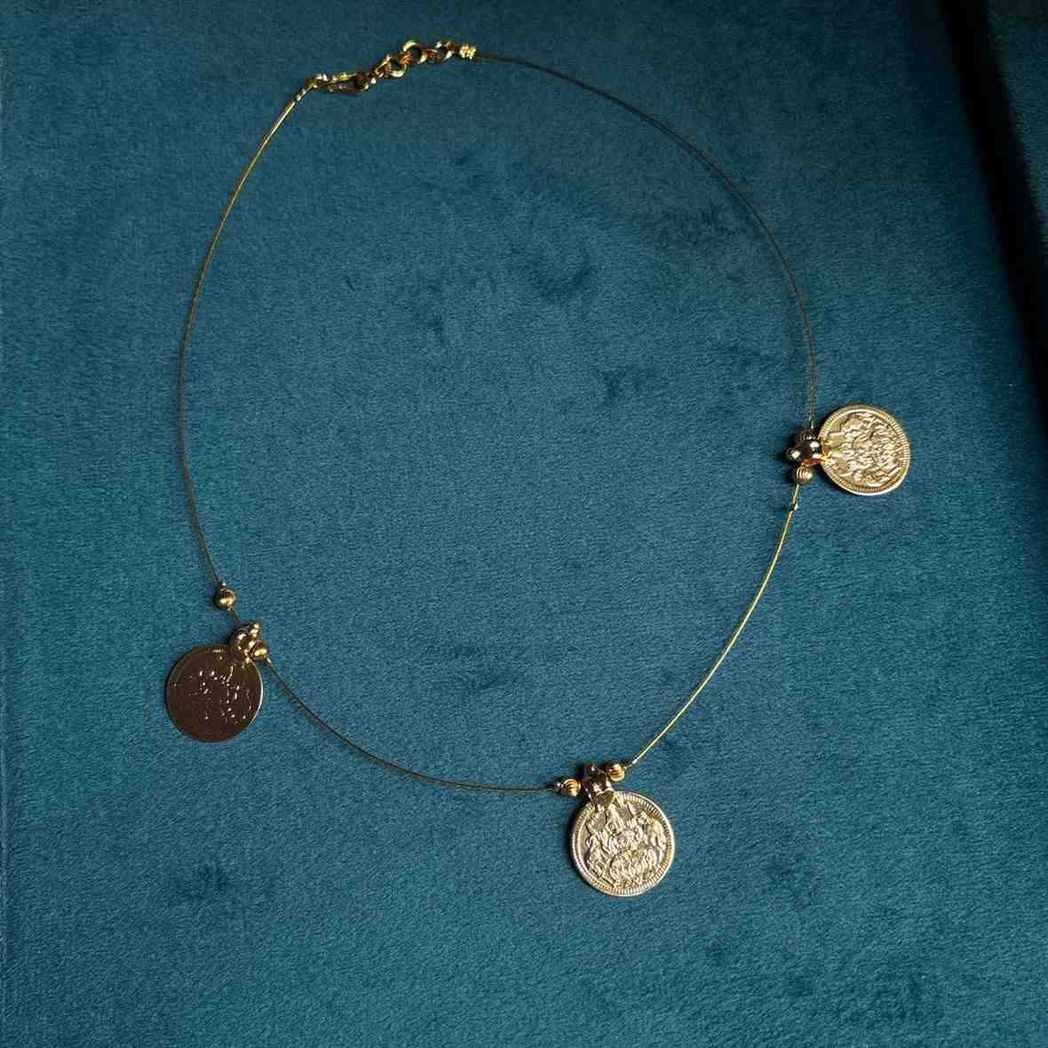 Premium quality DD Inspired coin invisible necklace IN003-O15