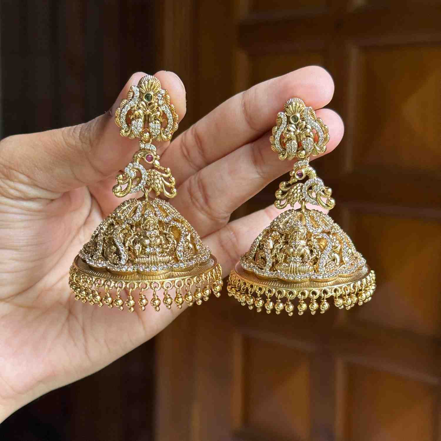 Premium Quality Temple Bridal Jhumka J0084-N90