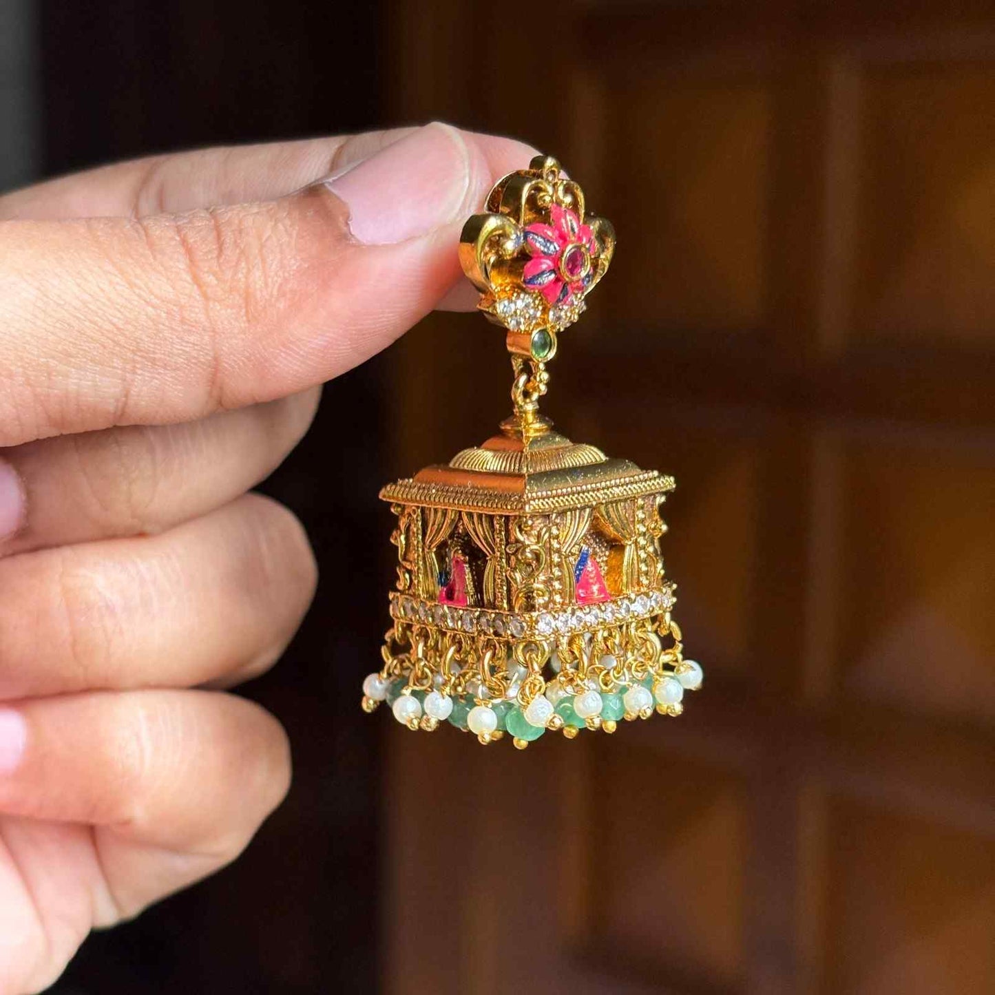 Premium Quality Meenakari Enamel Painted Jhumka J0085-N80