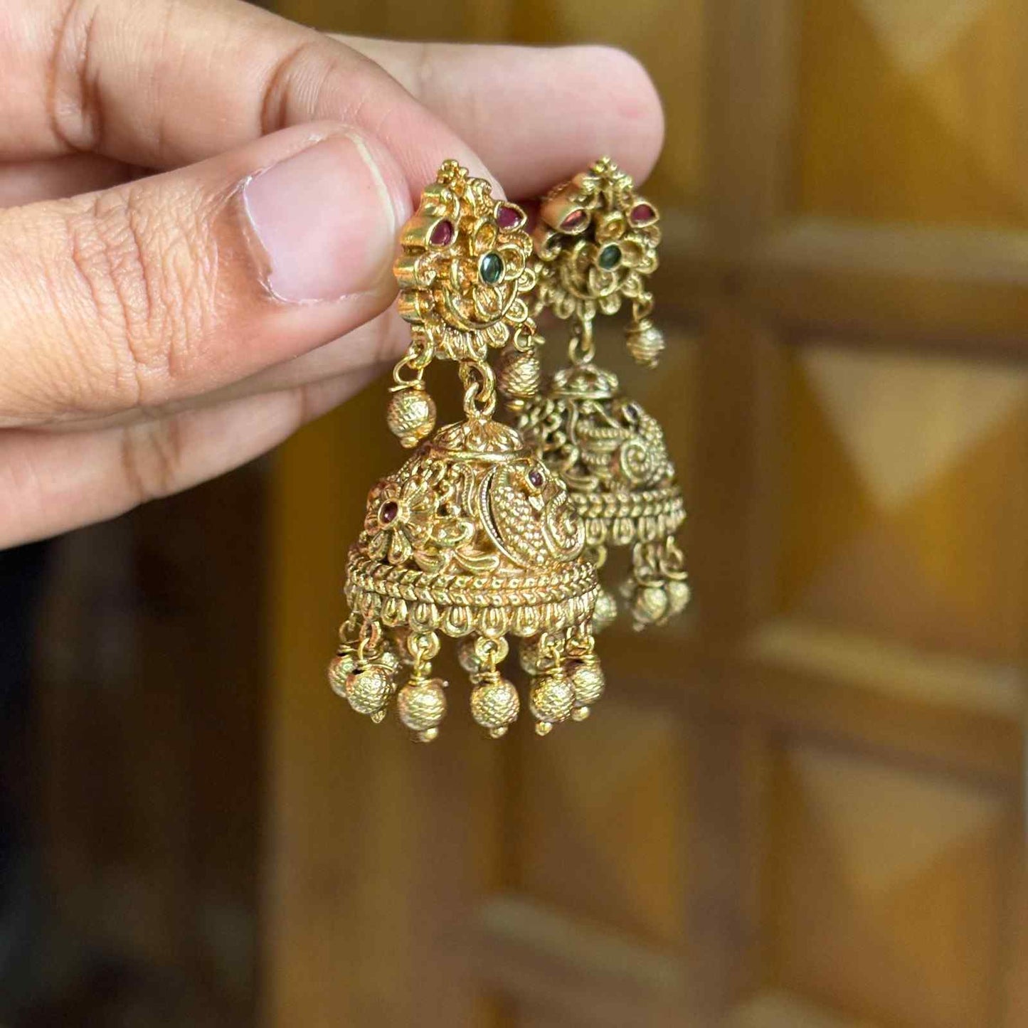 J0087  Peacock Jhumka