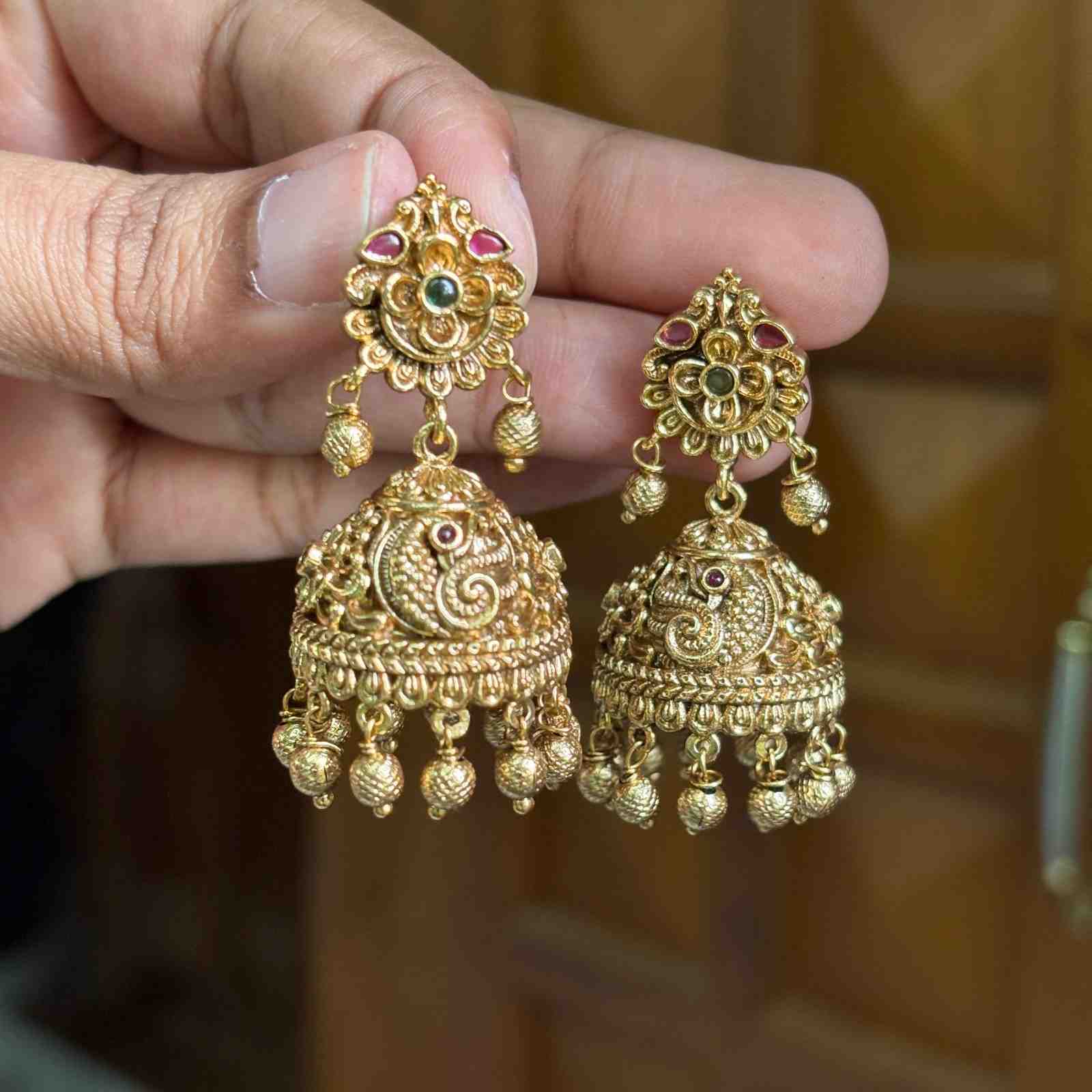 J0087  Peacock Jhumka