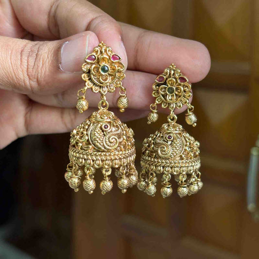 J0087  Peacock Jhumka