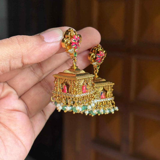 Premium Quality Meenakari Enamel Painted Jhumka J0085-N80