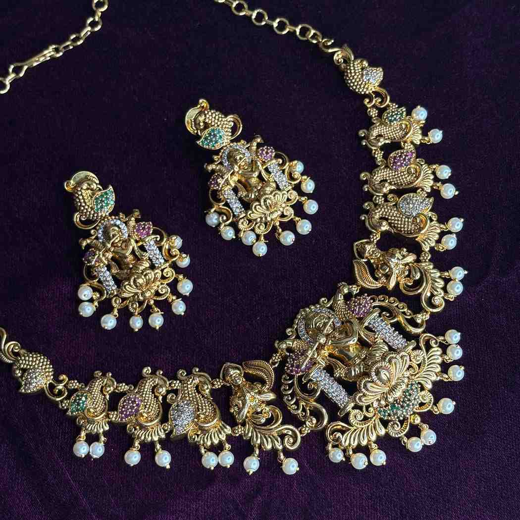 Premium Quality  Temple Collection Necklace N0205-S120