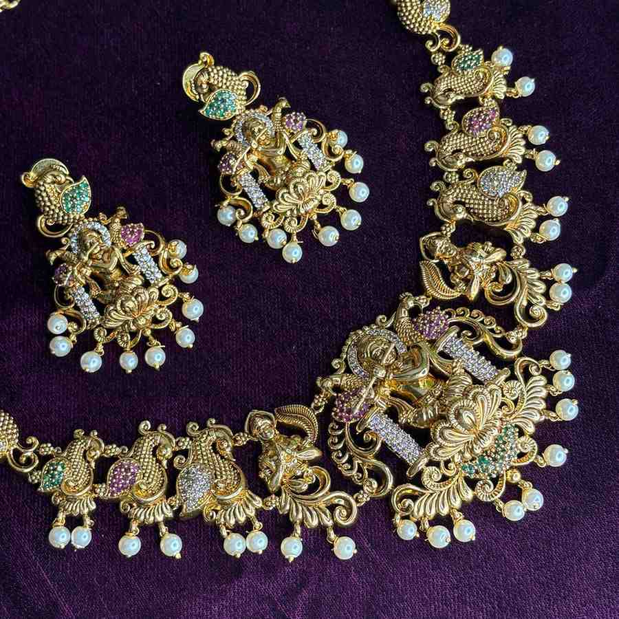 Premium Quality  Temple Collection Necklace N0205-S120