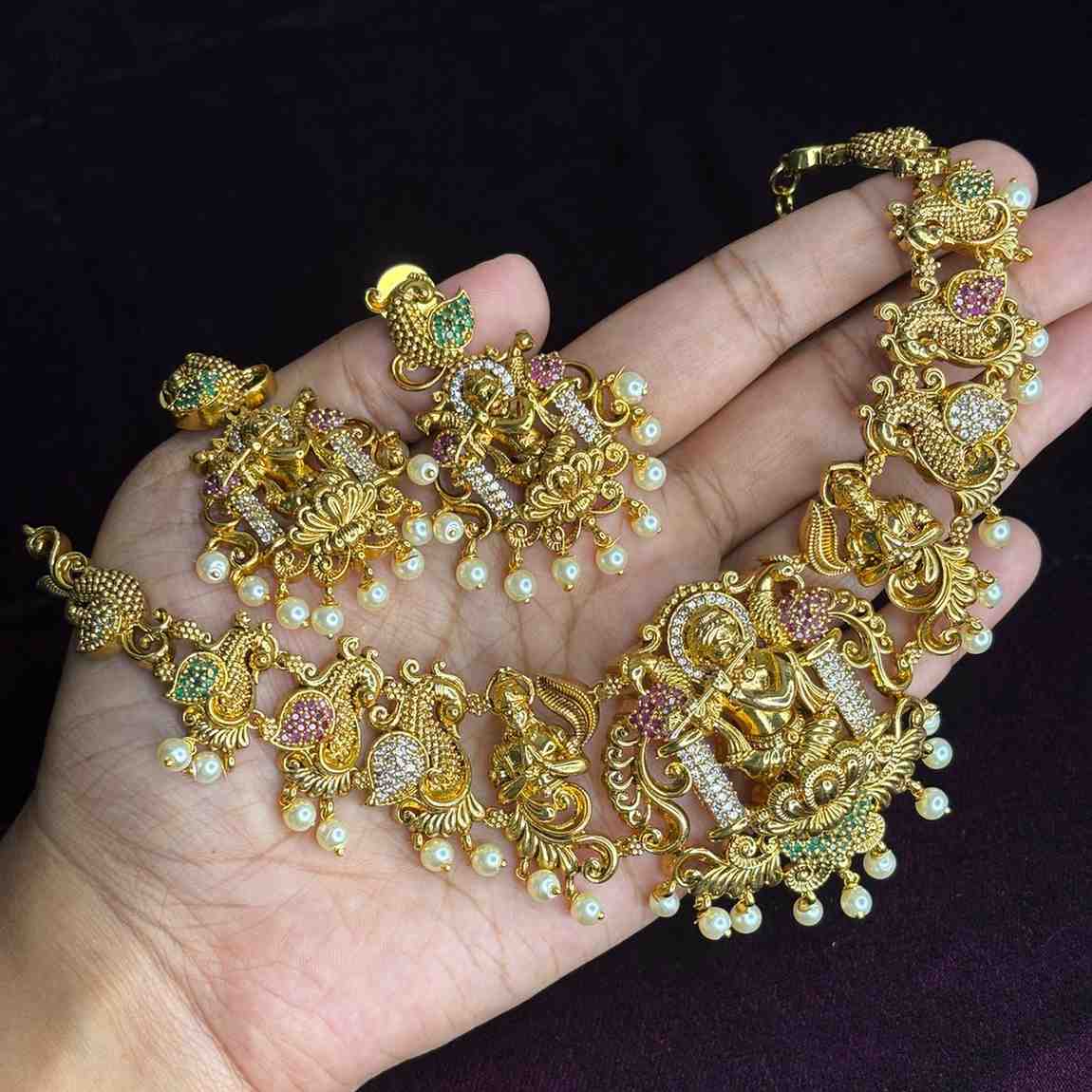 Premium Quality  Temple Collection Necklace N0205-S120