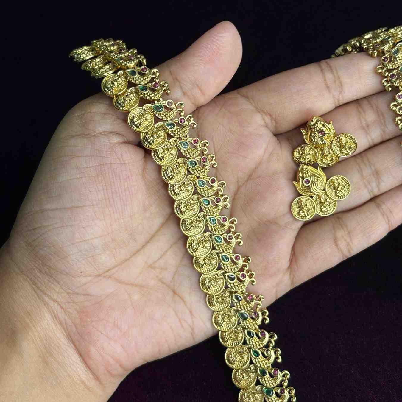 Premium Quality Floral Pattern Gold  Replica Coin Kasumala Haram H0061-N120