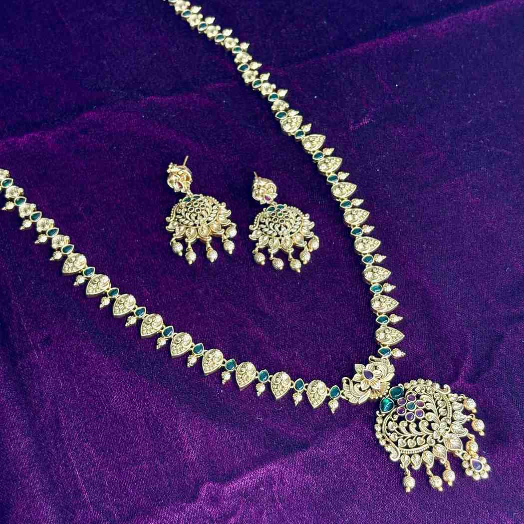 Premium Quality Floral PatternGold  Replica Middle Length Haram H0060-N90