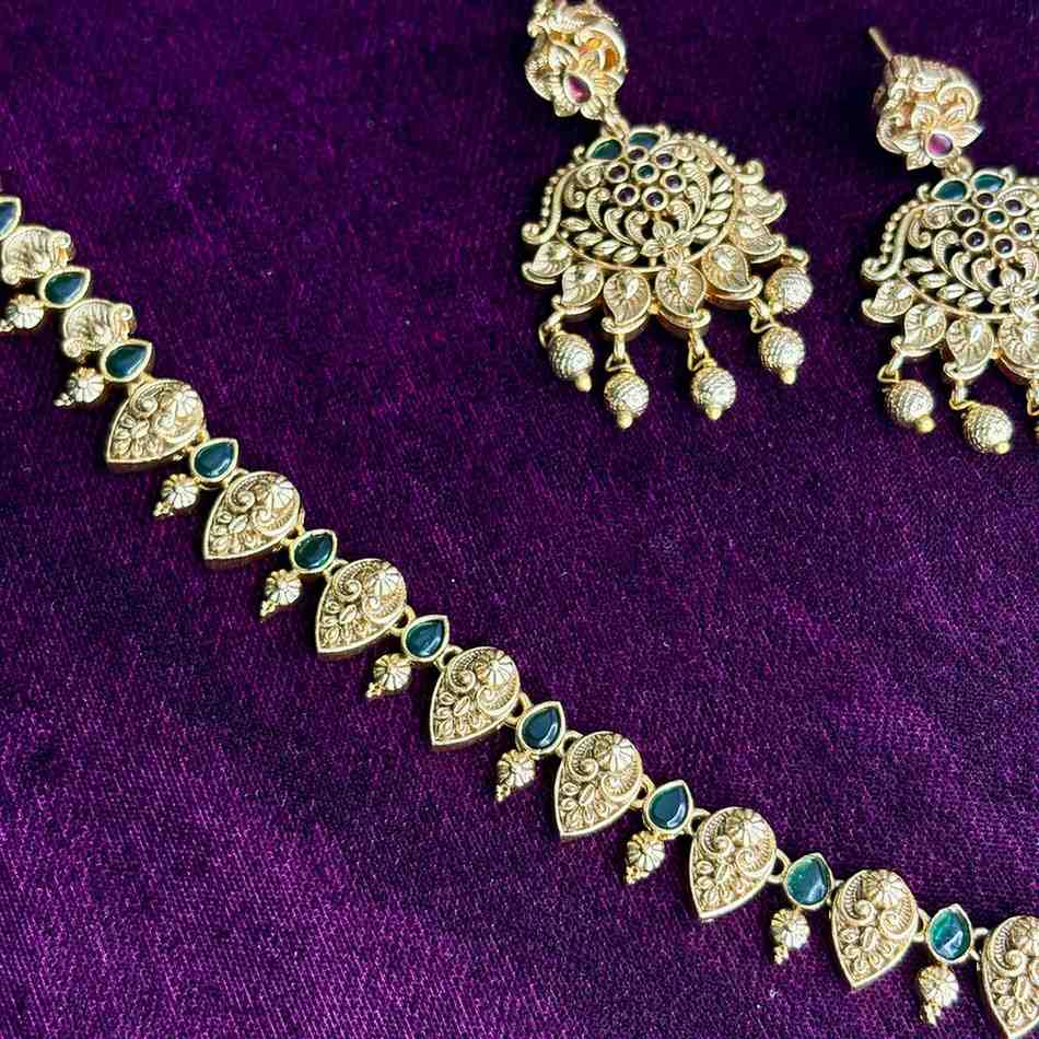 Premium Quality Floral PatternGold  Replica Middle Length Haram H0060-N90
