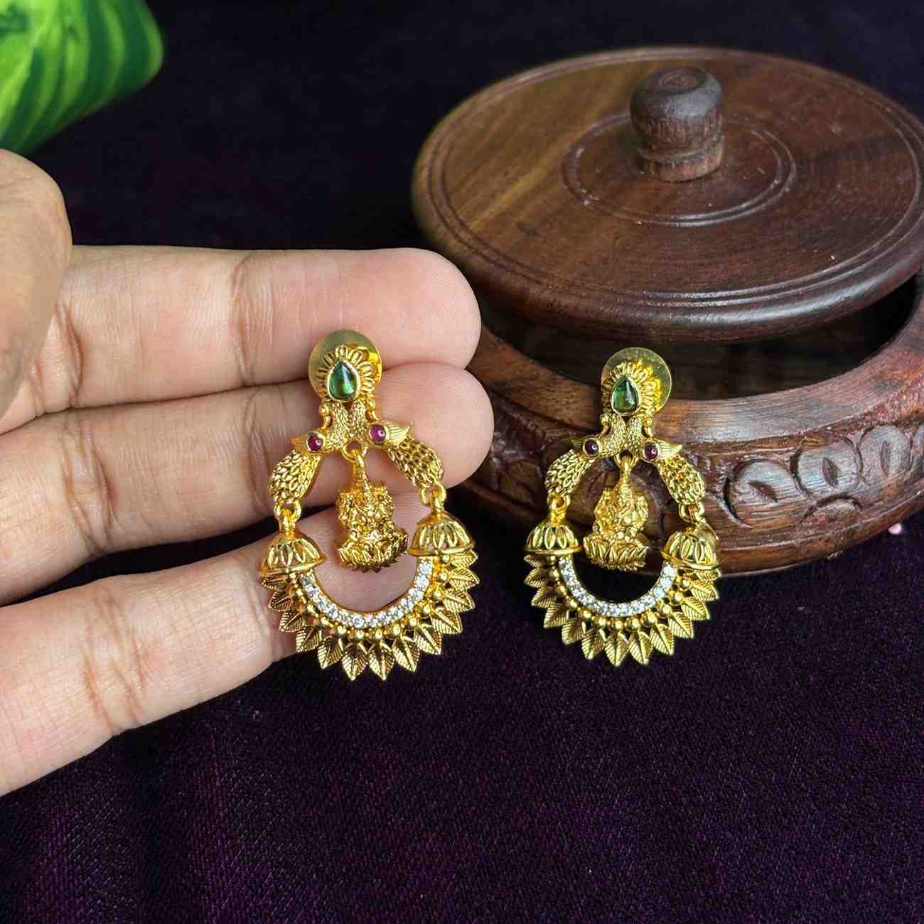 Premium Quality Traditional Temple Collection Earrings J0099-S26