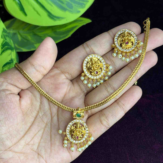 Premium Quality Attigai Type Necklace with Detachable Pendent  N0204-S26