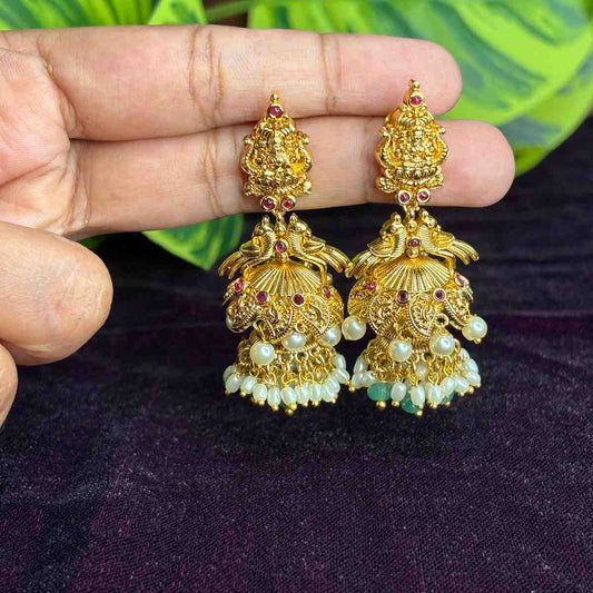 Premium Quality Traditional Temple Collection Layered Jhumka J0098-S45