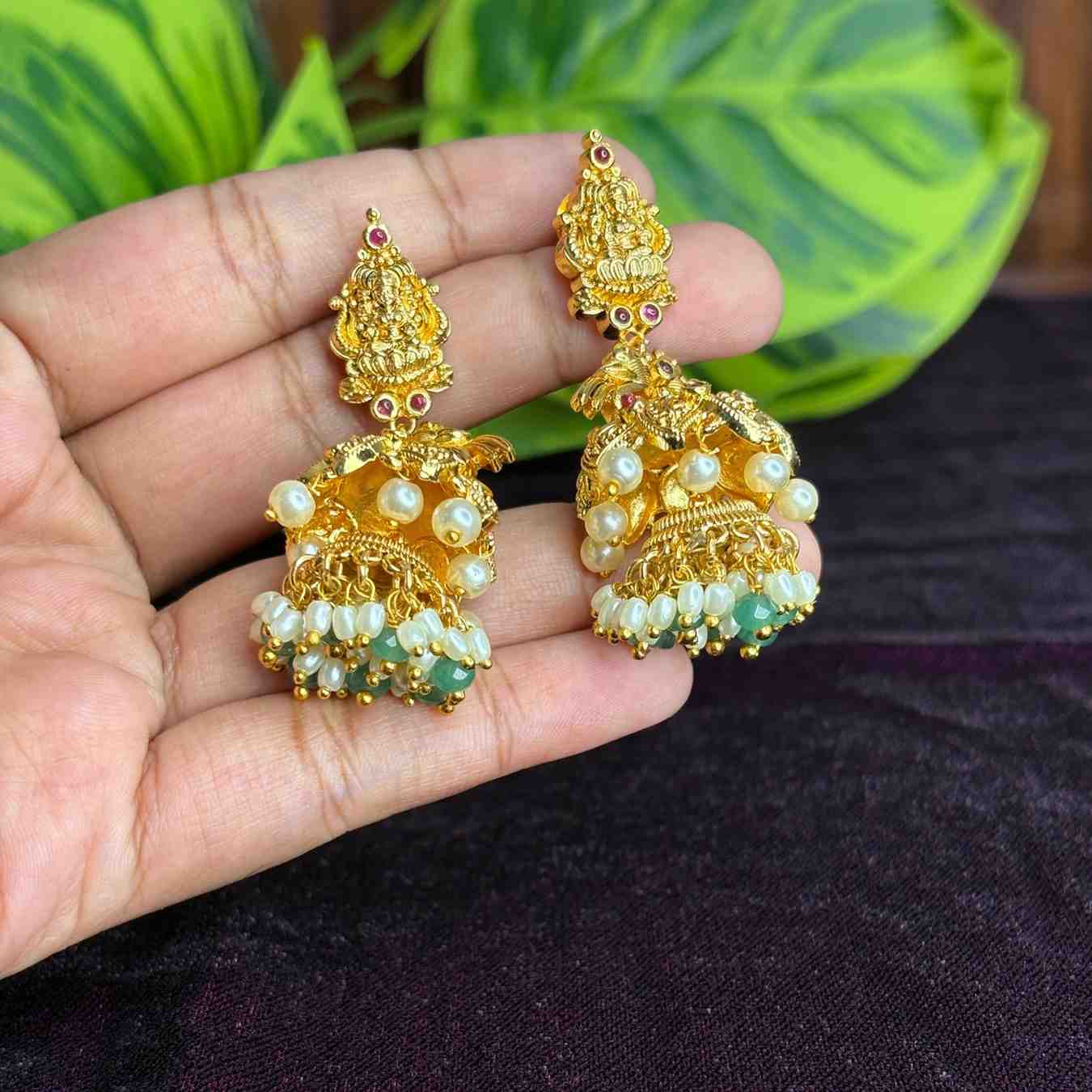 Premium Quality Traditional Temple Collection Layered Jhumka J0098-S45