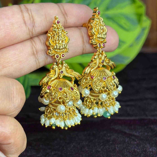 Premium Quality Traditional Temple Collection Layered Jhumka J0098-S45