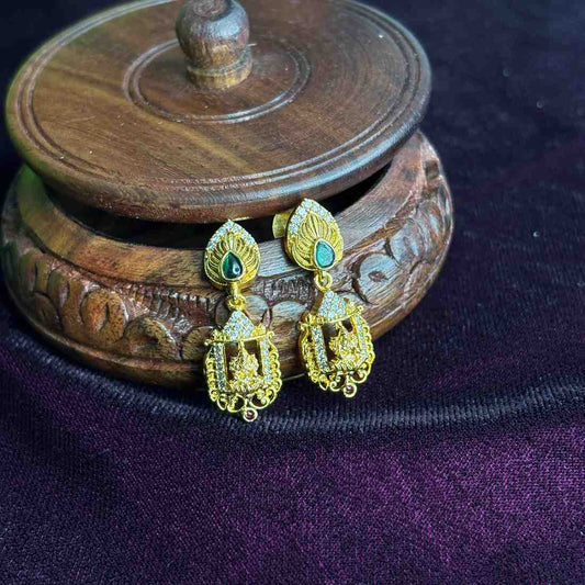 Premium Quality Small size Traditional Temple Collection Earrings J0097-S17