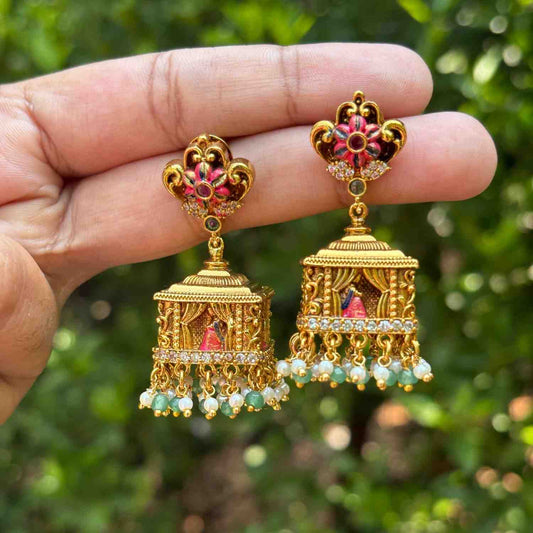 Premium Quality Meenakari Enamel Painted Jhumka J0085-N80