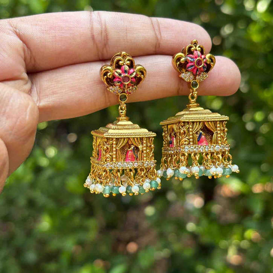 Premium Quality Meenakari Enamel Painted Jhumka J0085-N80