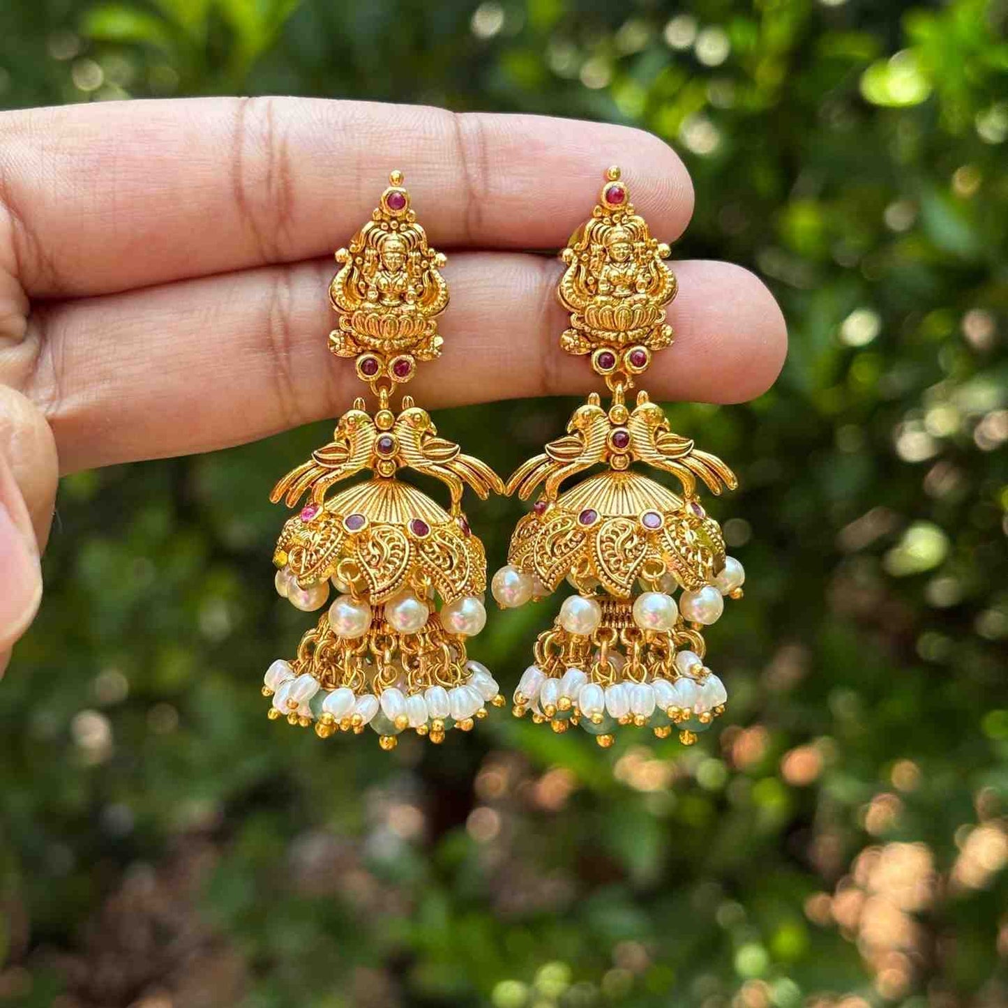Premium Quality Traditional Temple Collection Layered Jhumka J0098-S45