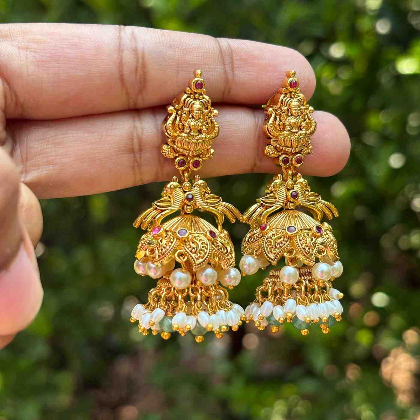 Premium Quality Traditional Temple Collection Layered Jhumka J0098-S45