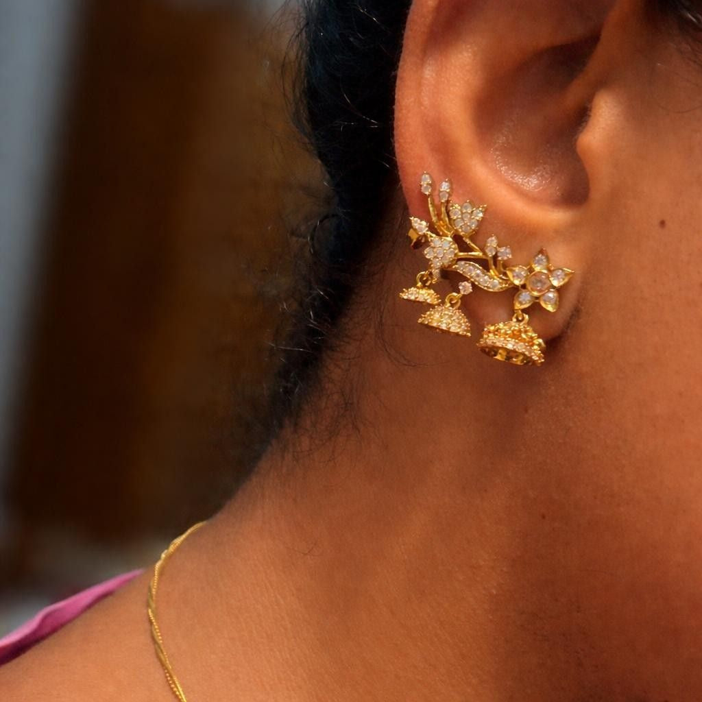 Premium Quality Floral Mini Earcuff Jhumka J0101-S31